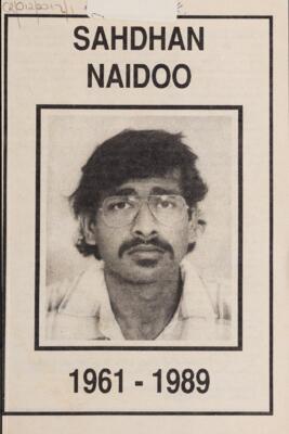 Sahdhan Naidoo And Moss Mthunzi Were Shot By Tex A Coworker And A Selfconfessed Agent Their Deaths Must Be Placed Squarely On Apartheids Shoulders